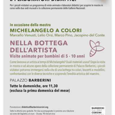 Laboratori per bambini – Michelangelo a colori