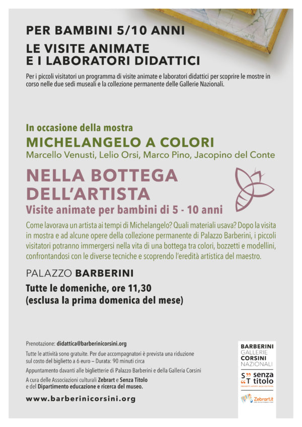Laboratori per bambini – Michelangelo a colori