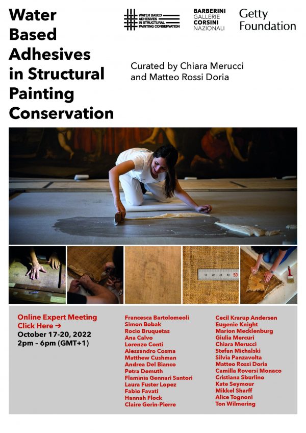WATER BASED ADHESIVES IN STRUCTURAL PAINTING CONSERVATION – Convegno internazionale (17-20 ottobre 2022)